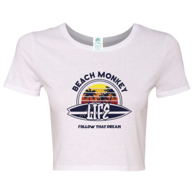 Ambergris Cay Women Crew Women Crop Style Graphic Tee    Thumbnail