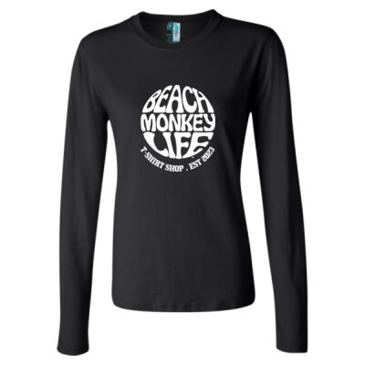 Bajari Women Long Sleeve Crew Graphic Tee Thumbnail