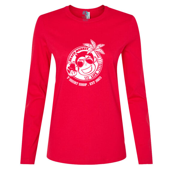 Bambarra Women Long Sleeve Crew Graphic Tee Thumbnail