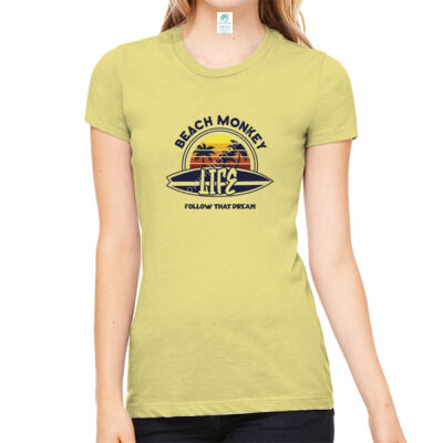 Ambergris Cay Women Triblend Crew Follow that Dream Graphic Tee Thumbnail