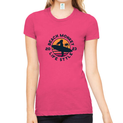 Leeward Women Triblend Crew Beach Life Style Graphic Tee  Thumbnail