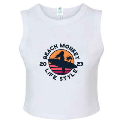 Leeward Women Crew Women Crop Beach Life Style Graphic Tee   Thumbnail