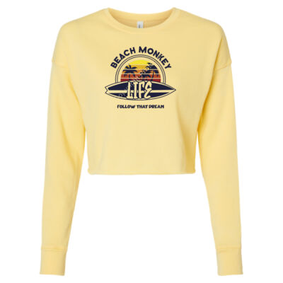 Ambergris Cay Women Graphic Crop Racerback Tank Thumbnail