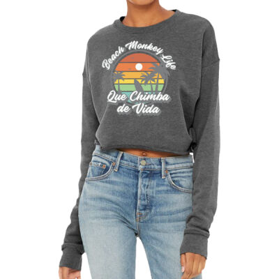 Sunset Women Crew Women Crop Beach Life Style Graphic Tee  Thumbnail