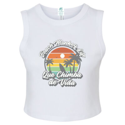 Sunset Women Crew Women Crop Beach Life Style Graphic Tee  Thumbnail