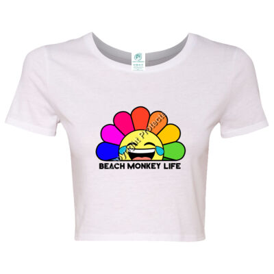 TLWomen Crop Beach Life Style Graphic Tee   Thumbnail
