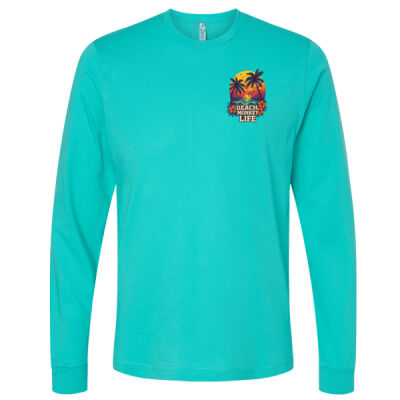 Sunset Beach Long Sleeve Crew Graphic Tee  Thumbnail