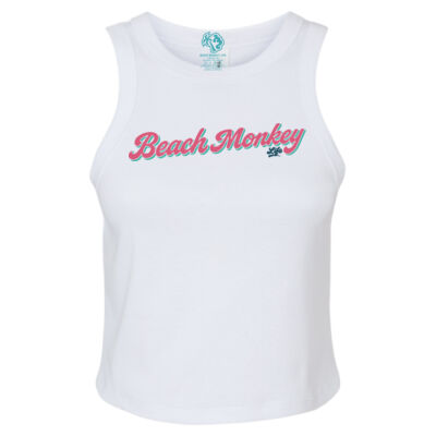 Waimea Sunset Crew Graphic Micro Rib Racer Tank Thumbnail