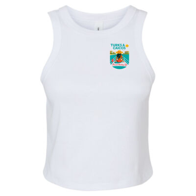 Turks & Caicos Blue Haven Crew Graphic Micro Rib Racer Tank Thumbnail