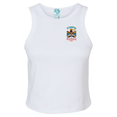 St Barths Gustavo Crew Graphic Micro Rib Racer Tank Thumbnail