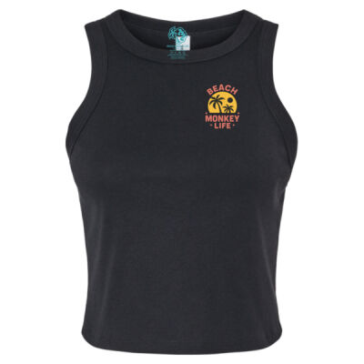 Maho Crew Graphic Micro Rib Racer Tank Thumbnail