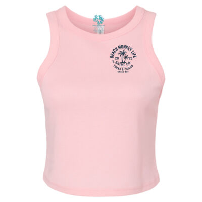 Grace Bay Living Turks & Caicos Crew Graphic Micro Rib Racer Tank Thumbnail