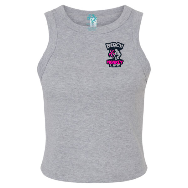 Beach Monkey Life MG24W Soak Up the Sun Crew Graphic Micro Rib Racer Tank Thumbnail