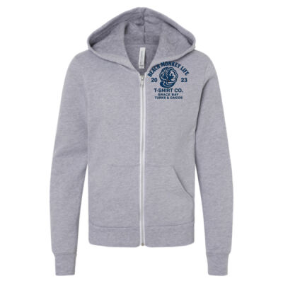 Grace Bay Turks & Caicos MG26N Youth Graphic Full Zipped Hoodie   Thumbnail