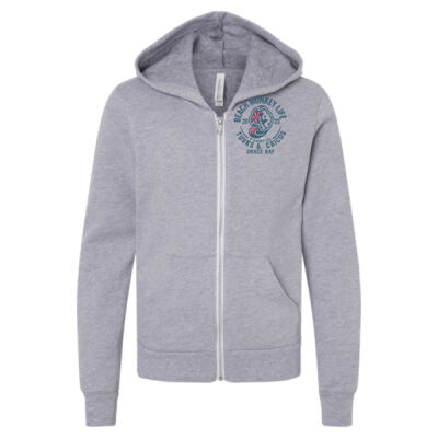 Grace Bay Turks & Caicos MG26P Youth Graphic Full Zipped Hoodie  Thumbnail