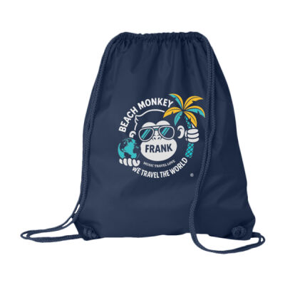 Music Travel Love We Travel The World Drawstring Beach Cinch Bag  Thumbnail
