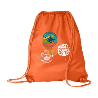 Music Travel Love We Travel The World Magdelan Islands Drawstring Beach Cinch Bag Thumbnail
