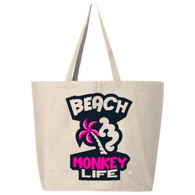 Beach Monkey Lif Soak up the Sun MG26L Canvas Tote   Thumbnail