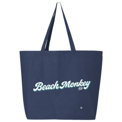 Beach Monkey Life Grace Bay Turks & Caicos MG26N Canvas Tote   Thumbnail