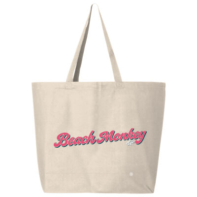 Beach Monkey Life Grace Bay Turks & Caicos 26L Canvas Tote   Thumbnail