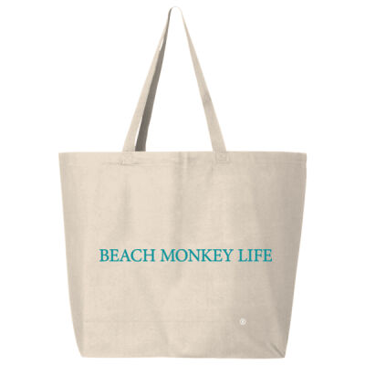 Beach Monkey Life Blue Haven Turks & Caicos Yachting Life Canvas Tote   Thumbnail