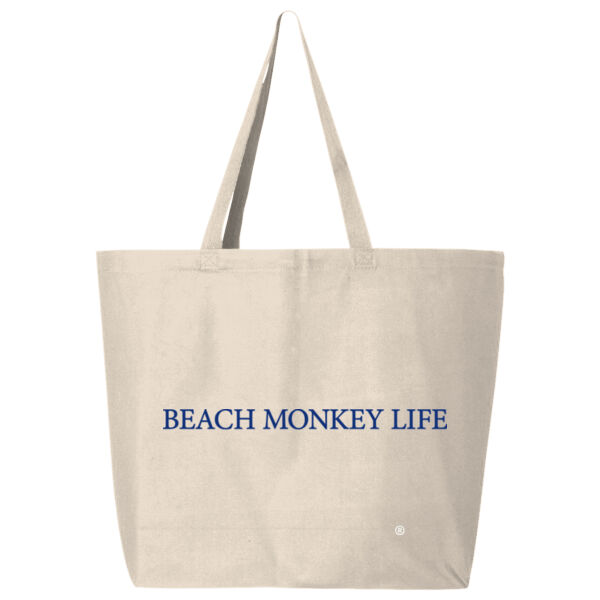Beach Monkey Life Costal Cam Canvas Tote   Thumbnail