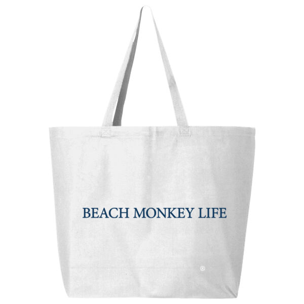 Beach Monkey Life Costal Cam Sea Horse Canvas Tote  Thumbnail