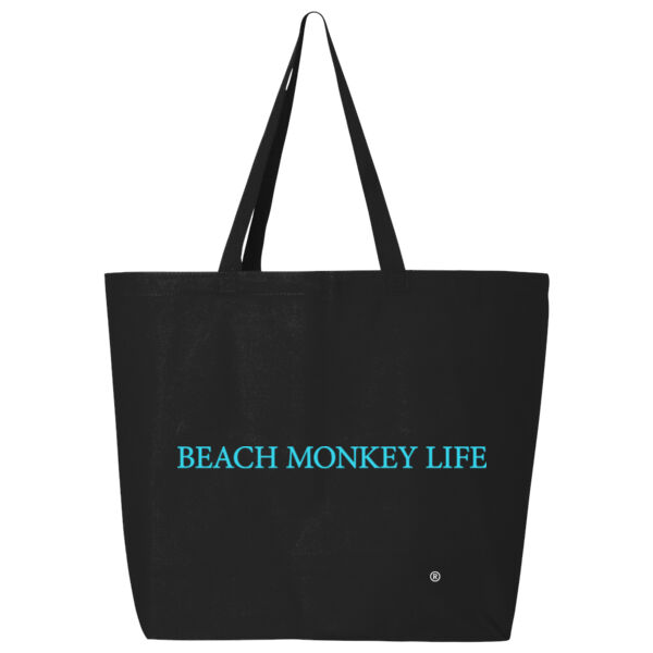 Beach Monkey Life Costal Cam Reef Canvas Tote   Thumbnail