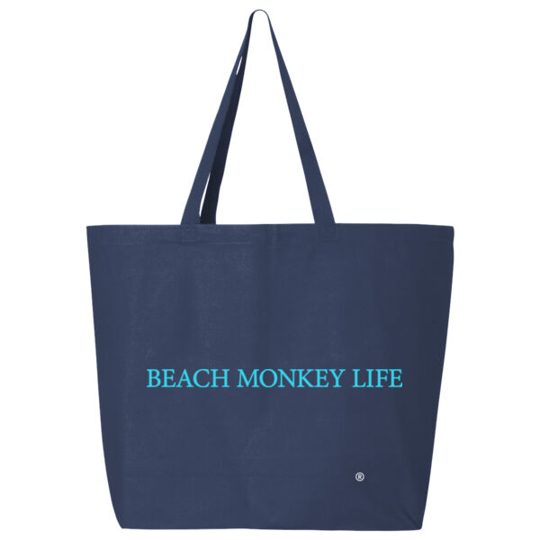 Beach Monkey Life Costal Cam Crab Canvas Tote  Thumbnail