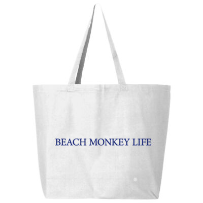 Beach Monkey Life Costal Cam Canvas Tote   2 2 2 2 2 Thumbnail