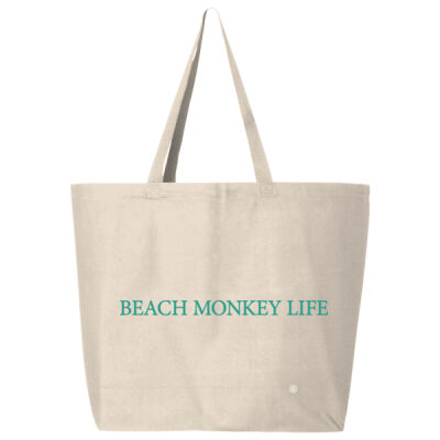 Beach Monkey Life Costal Cam Canvas Tote   2 2 2 2 2 2 Thumbnail
