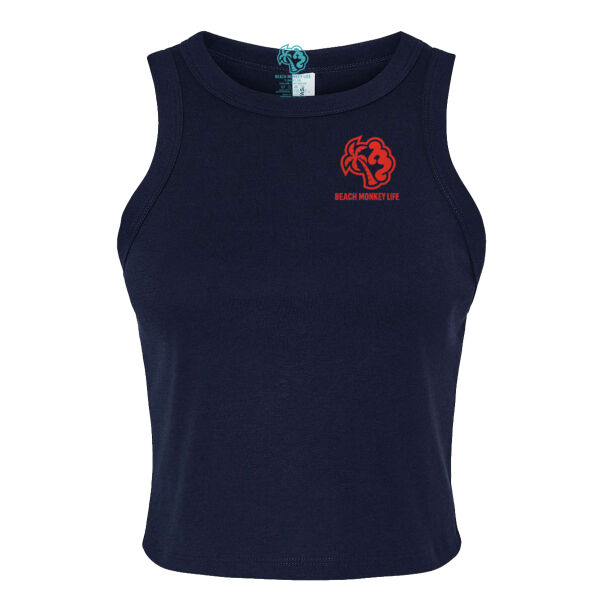 St Tropez Crew Graphic Micro Rib Racer Tank  Thumbnail