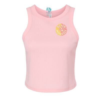 The Beach Monkees Little Things Crew Graphic Micro Rib Racer Tank   Thumbnail
