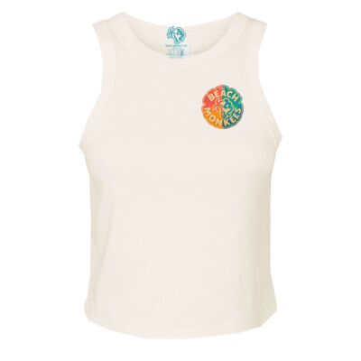 The Beach Monkees Wake Up Crew Graphic Micro Rib Racer Tank   2 Thumbnail