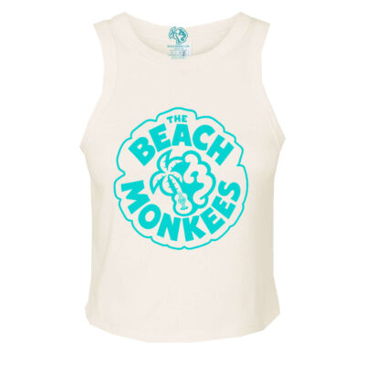 The Beach Monkees Wake Up Crew Graphic Micro Rib Racer Tank   2 2 2 Thumbnail