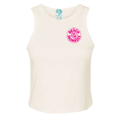The Beach Monkees Wake Up Crew Graphic Micro Rib Racer Tank   2 2 2 2 Thumbnail