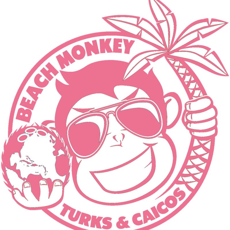 BEACH MONKEY LIFE PINK PATCH LOGO Thumbnail