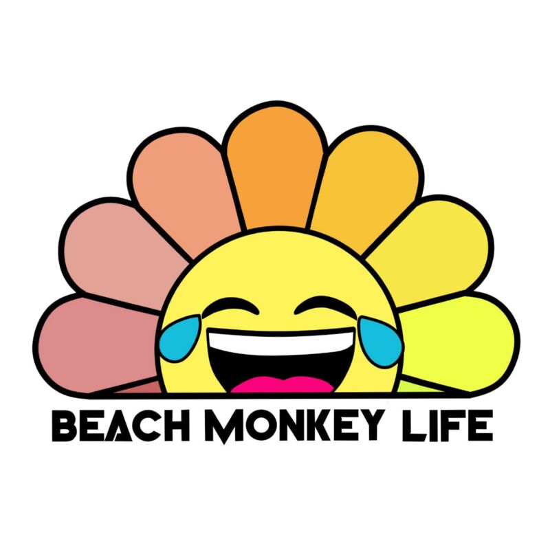 BEACH MONKEY LIFE GRACE SUN LOGO BLACK 001 Thumbnail