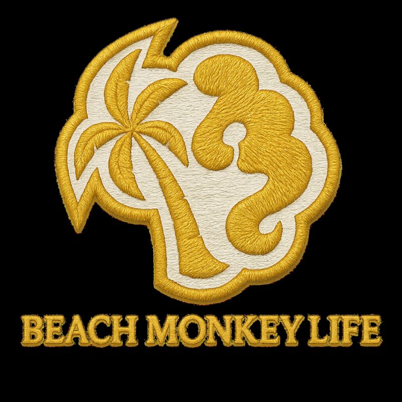 BEACH MONKEY MG26 EMBROIDERED GOLD Thumbnail
