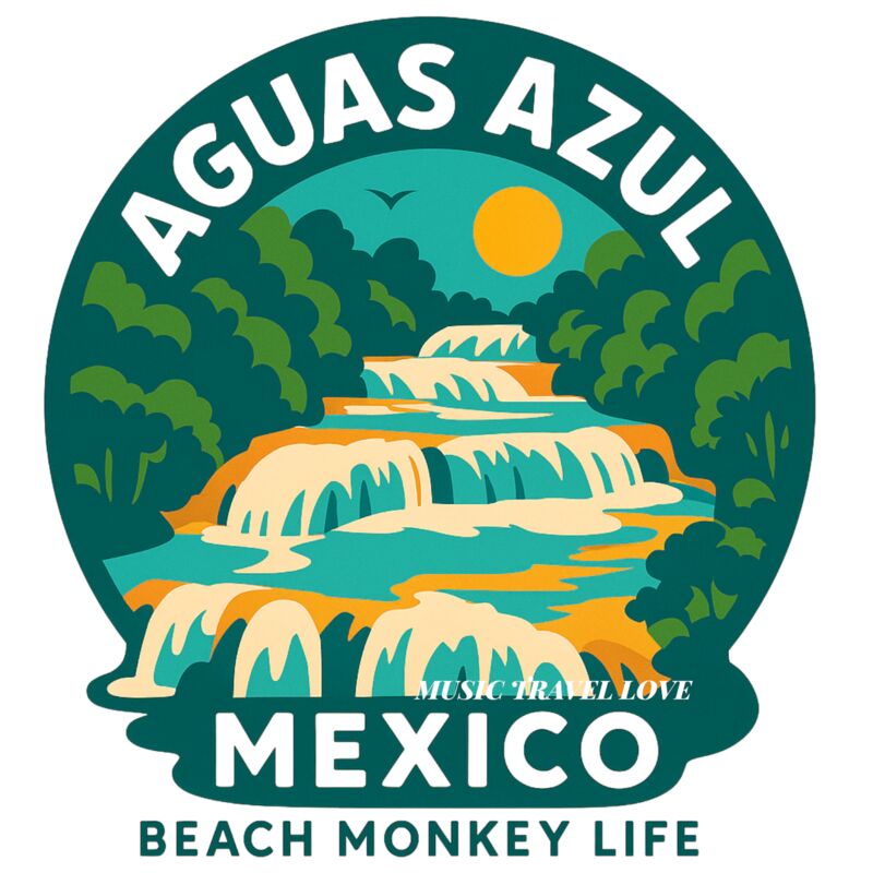 BEACH MONKEY LIFE MUSIC TRAVEL LOVE26 AGUA AZUL  Thumbnail