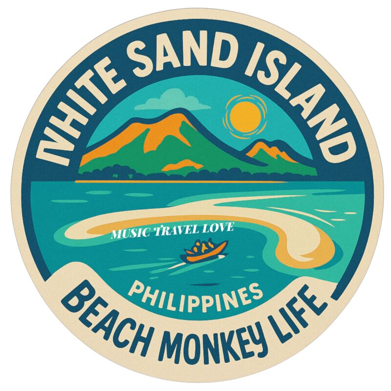 BEACH MONKEY LIFE MUSIC TRAVEL LOVE WHITE SANDS ISLAND PHI Thumbnail